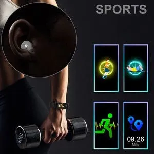 2-in-1 Ear Bud w/Fitness Tracker Bracelet
