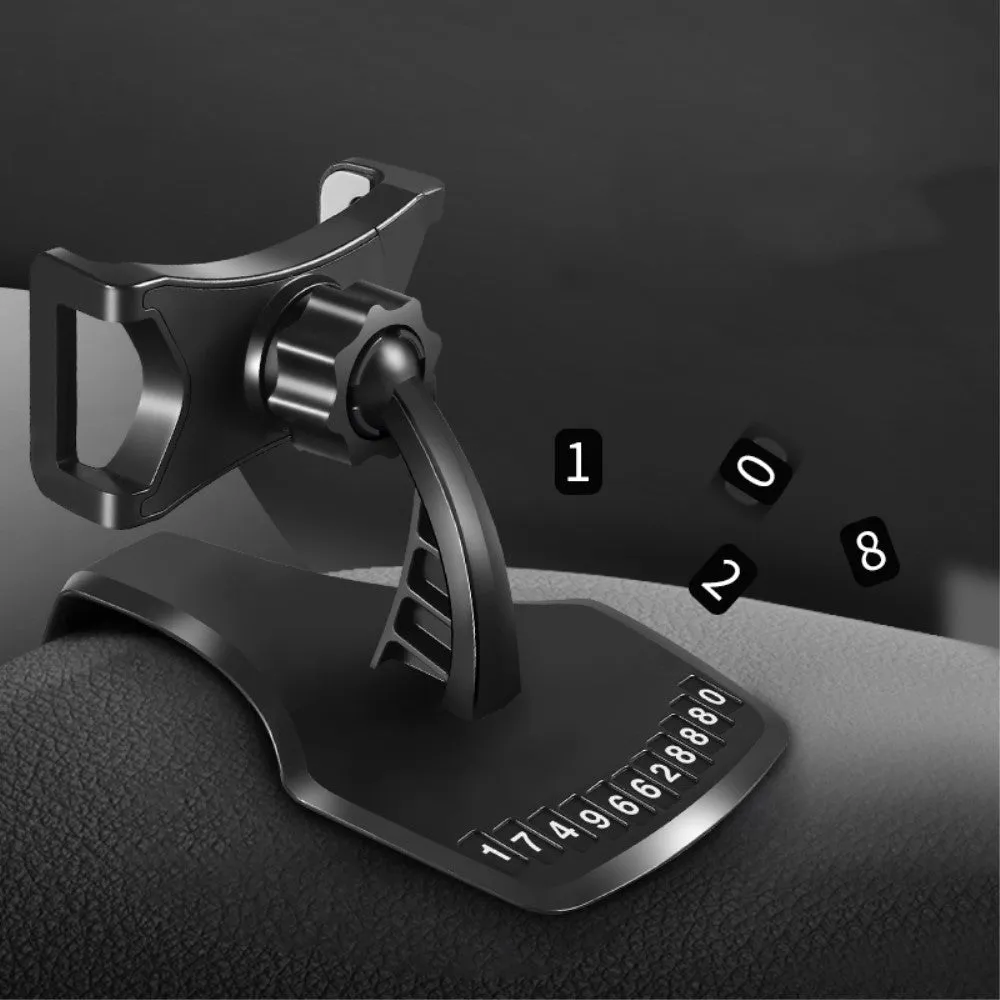 3 in 1 Car GPS Smartphone Holder: Dashboard / Visor Clamp   AC Grid Clip for ZTE Blade V20 Smart (2019) - Black