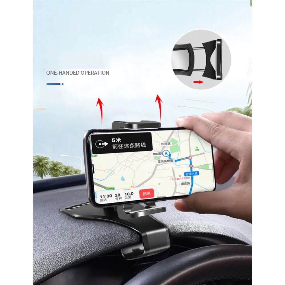 3 in 1 Car GPS Smartphone Holder: Dashboard / Visor Clamp   AC Grid Clip for ZTE Blade V20 Smart (2019) - Black