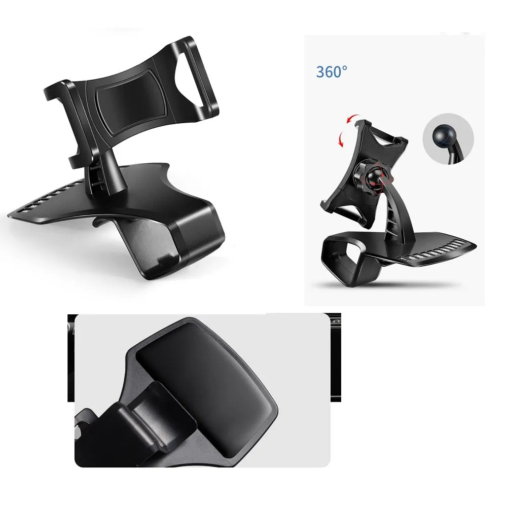 3 in 1 Car GPS Smartphone Holder: Dashboard / Visor Clamp   AC Grid Clip for ZTE Blade V20 Smart (2019) - Black