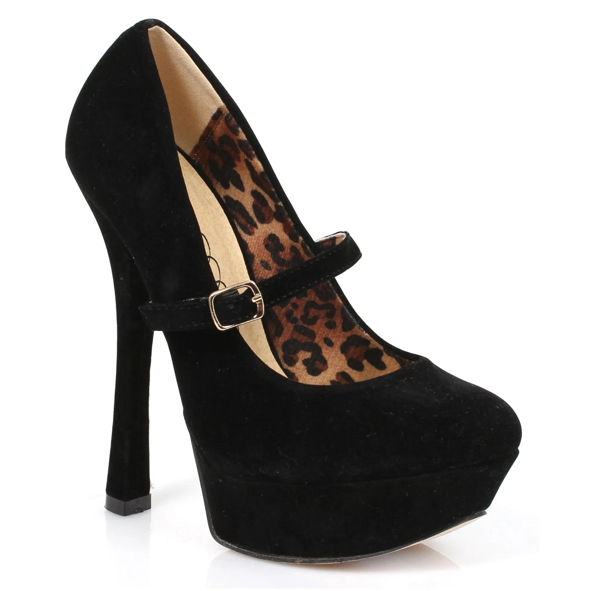 633-PAYTON-V 6"Fetish Pump In Velvet