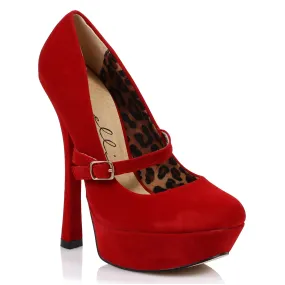 633-PAYTON-V 6"Fetish Pump In Velvet