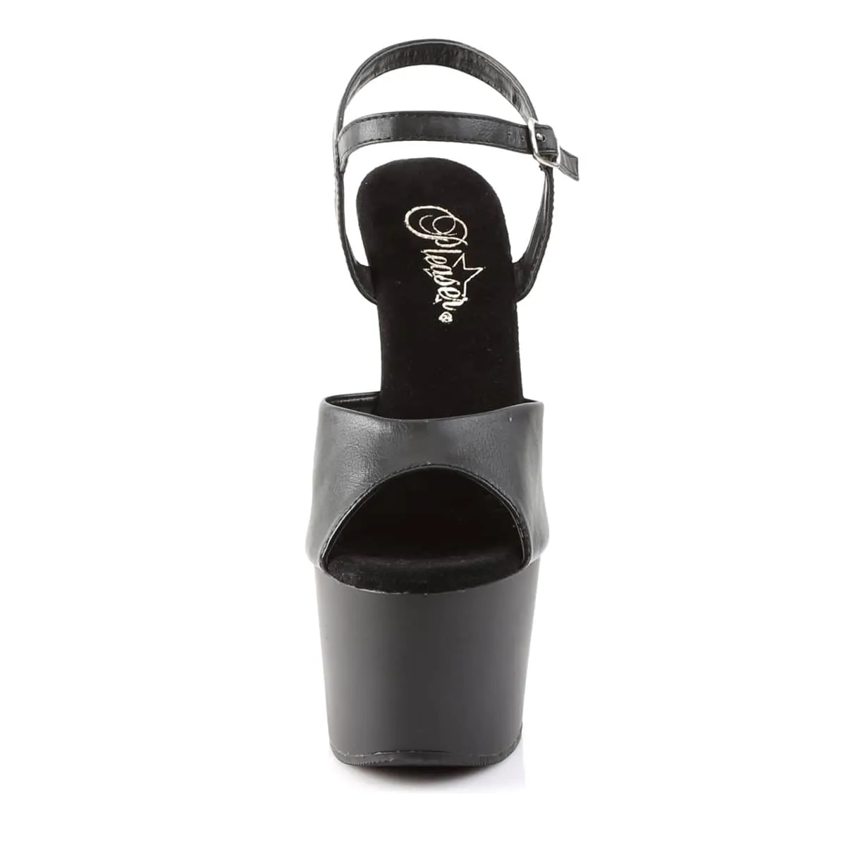 ADORE-709 Black Ankle Peep Toe High Heel