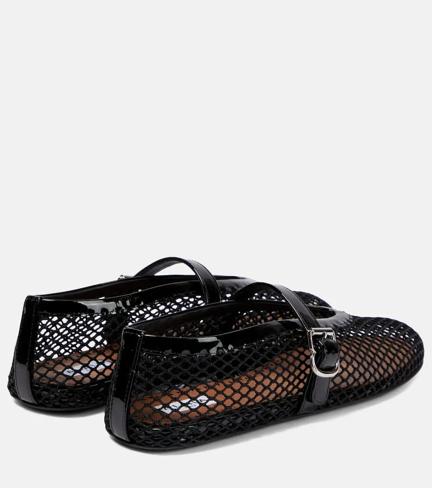 Alaia Fishnet ballet flats