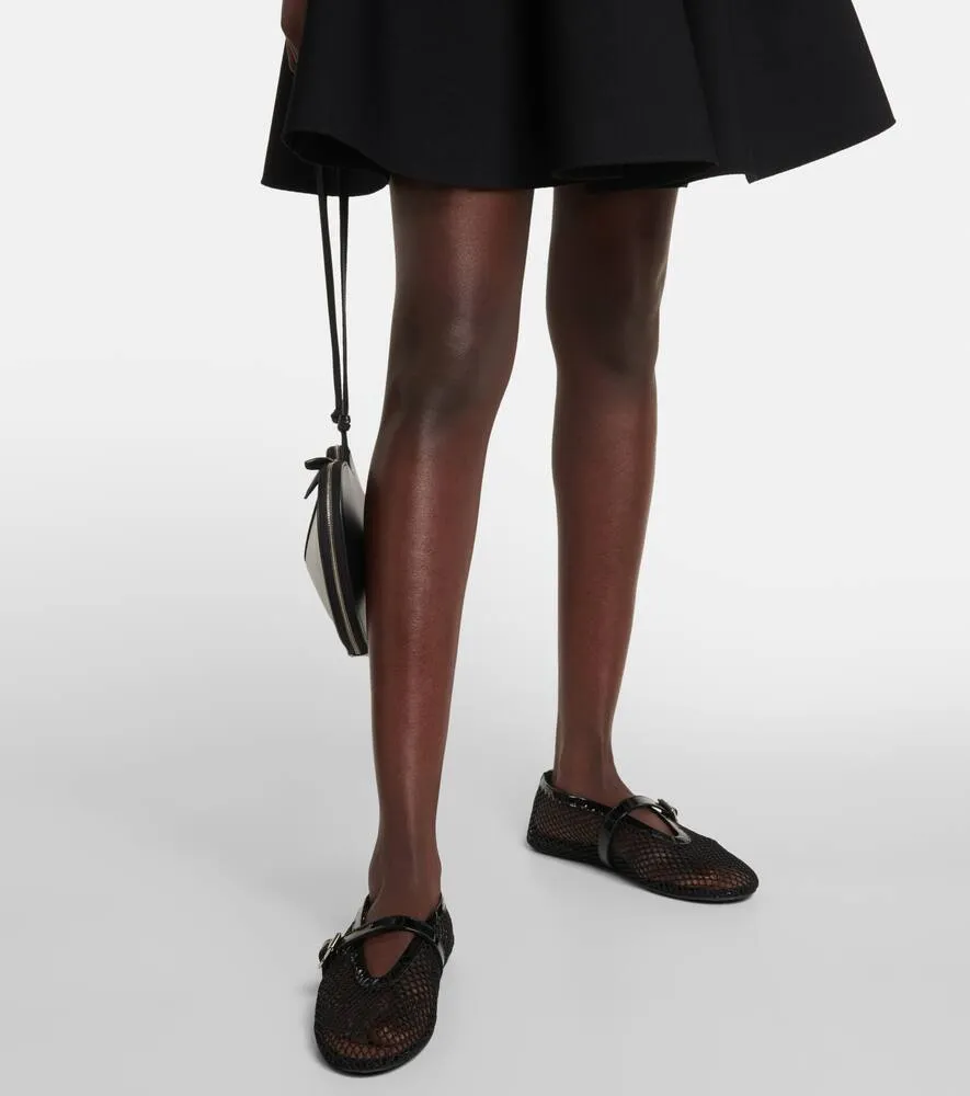 Alaia Fishnet ballet flats