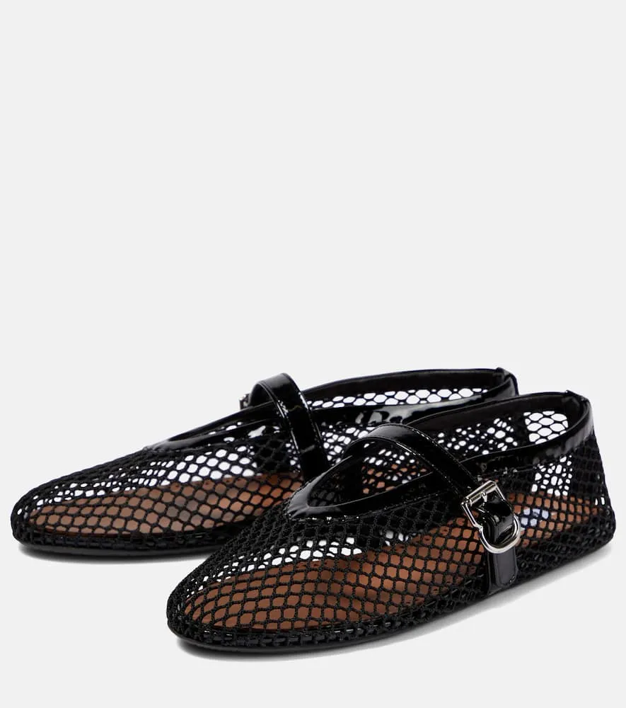 Alaia Fishnet ballet flats