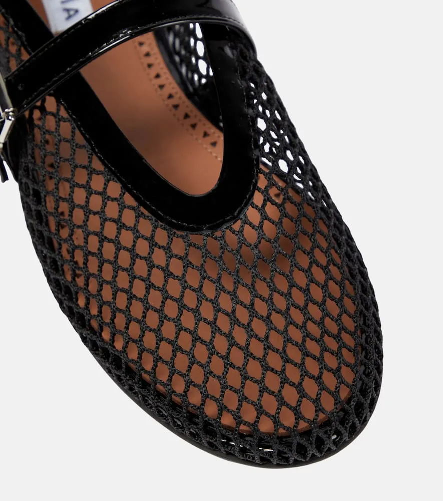 Alaia Fishnet ballet flats