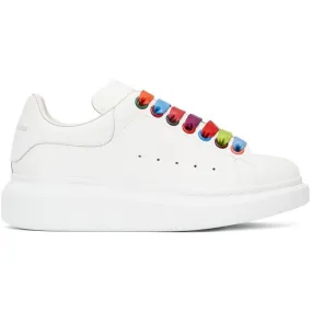Alexander McQueen SSENSE Exclusive White Rainbow Oversized Sneakers