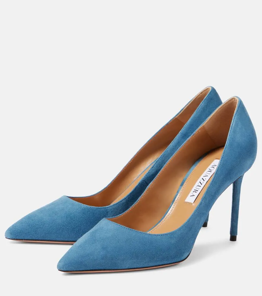 Aquazzura Purist suede pumps