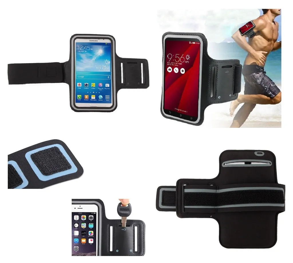 Armband Professional Cover Neoprene Waterproof Wraparound Sport with Buckle for Huawei P smart Pro (2019) - Black