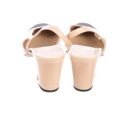 Chanel Cap-Toe CC Sling-back Pumps