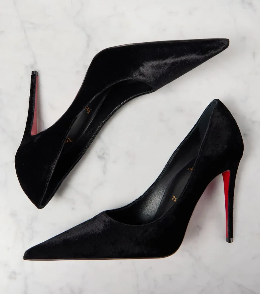 Christian Louboutin Kate Max 100 velvet pumps