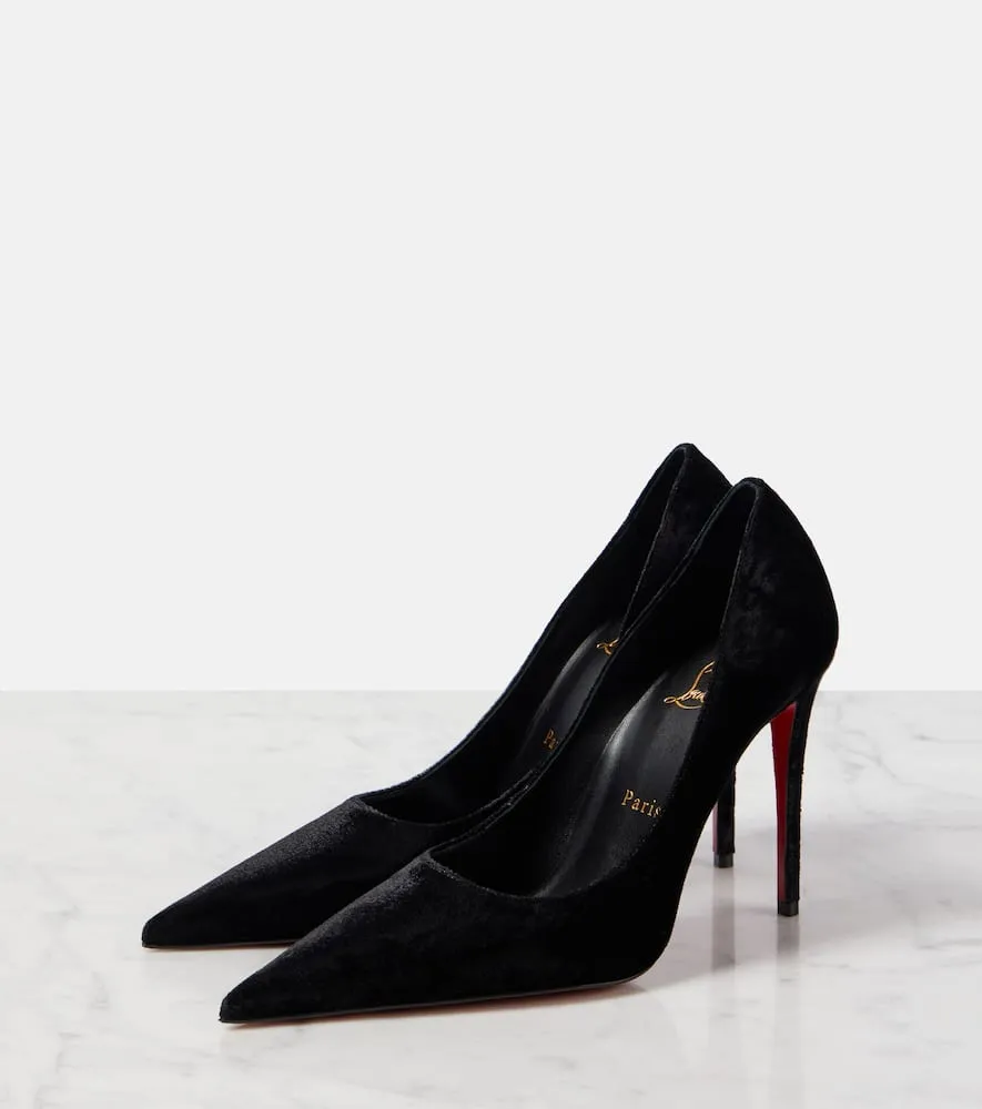 Christian Louboutin Kate Max 100 velvet pumps