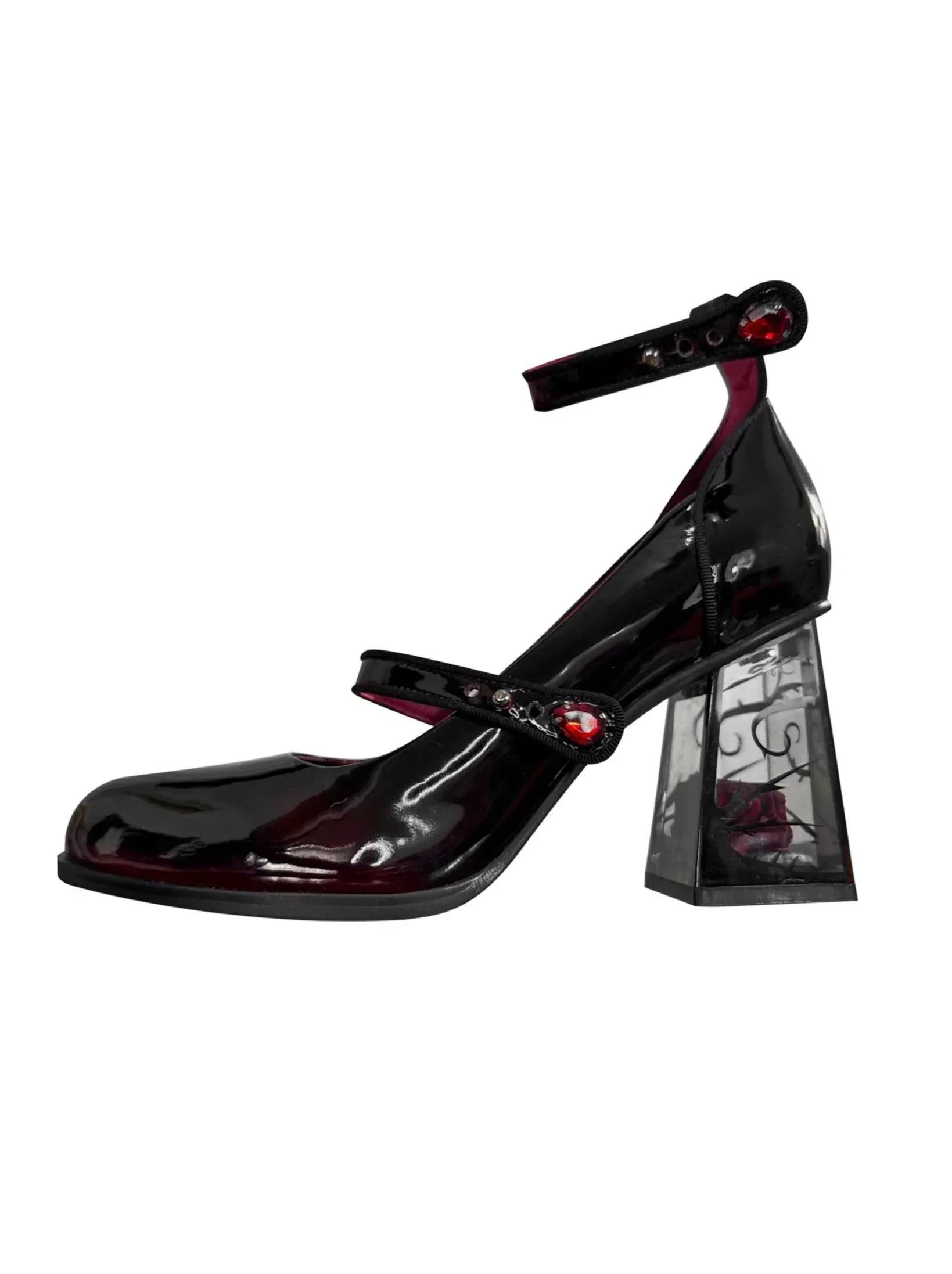 Dark Black Rose Heels