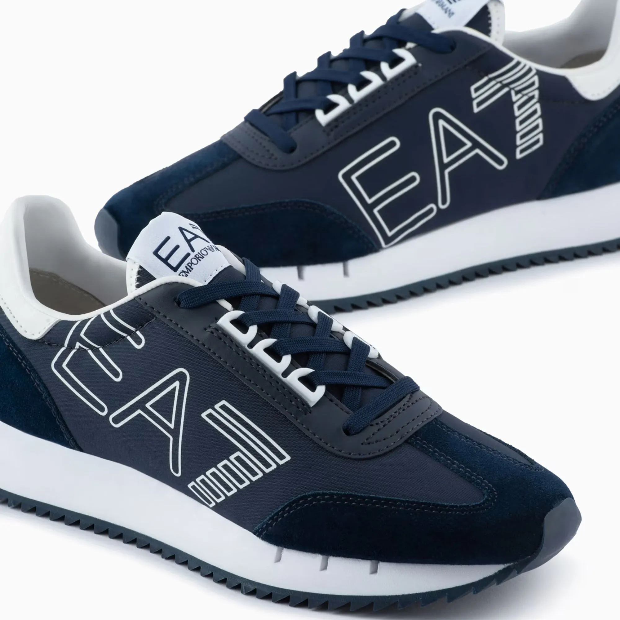 EA7 Emporio Armani Vintage Trainers Navy/White/Navy