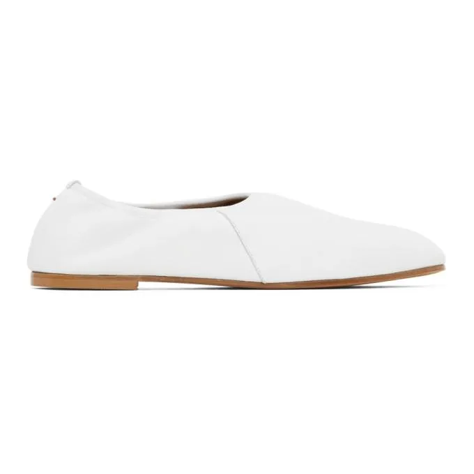 Emme Parsons White High Throat Ballerina Flats