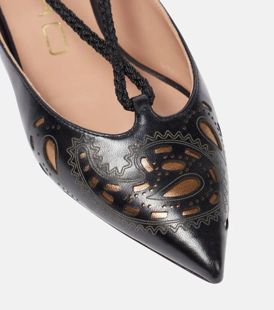 Etro Perforated leather ballet flats