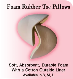 Foam Rubber Toe Pads