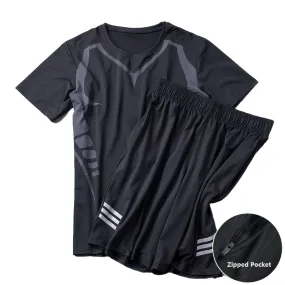 Summer Quick-Drying Cold-Feeling Silky Sports 2-Piece Set