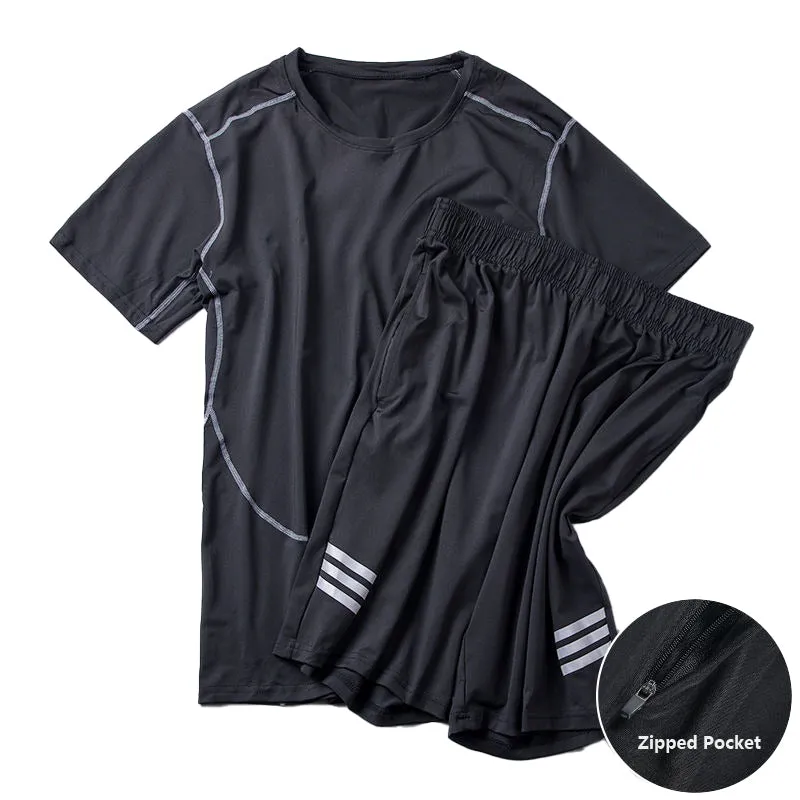 Summer Quick-Drying Cold-Feeling Silky Sports 2-Piece Set