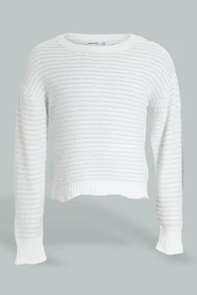 White Stripe Pullover