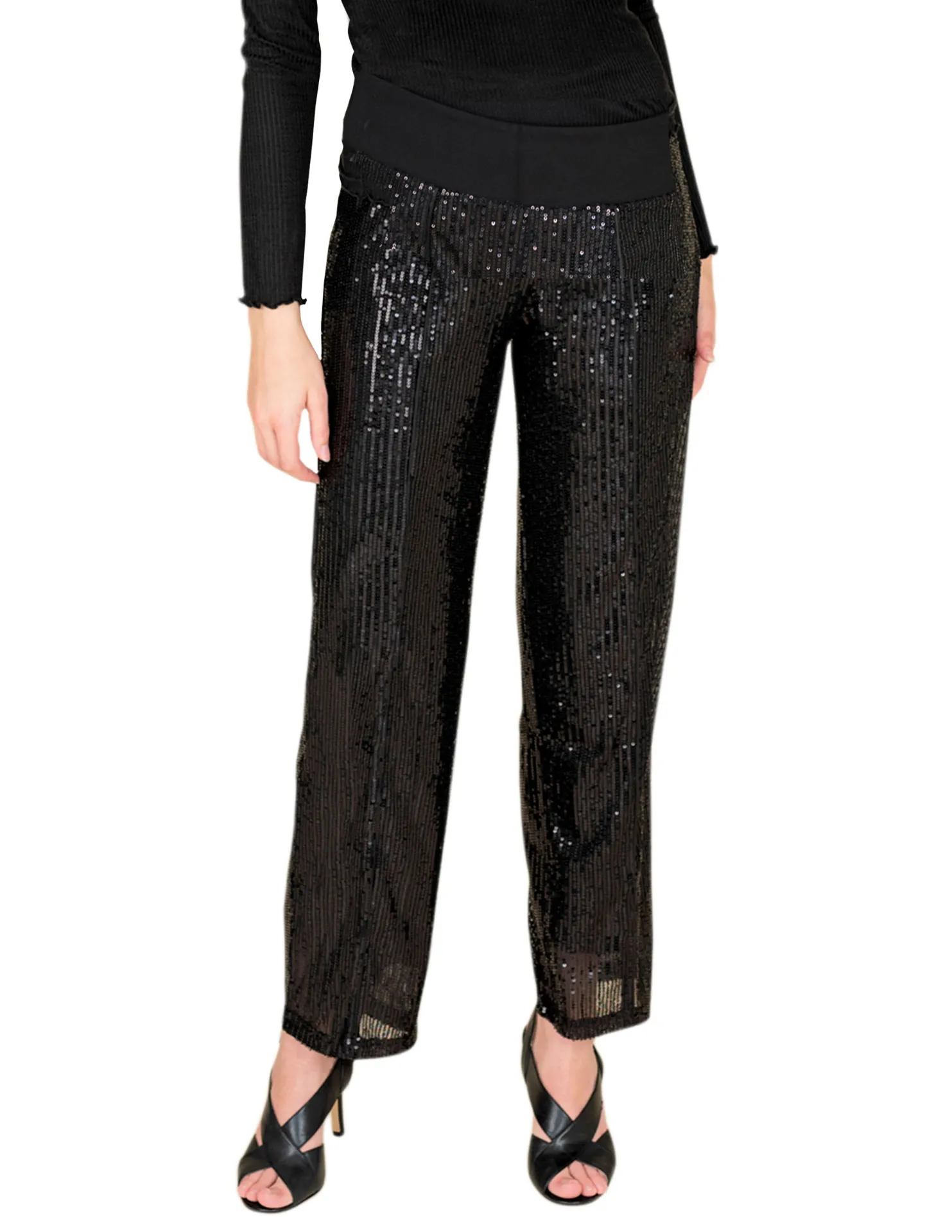 Women's High-rise Sequins Trouser